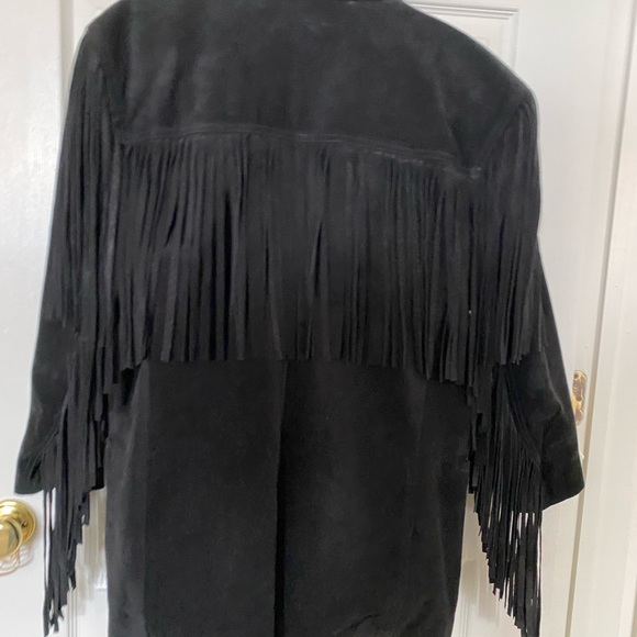 Vintage Western Fringe Jacket Suede Southwestern Cowboy Boho M - Picture 7 of 11